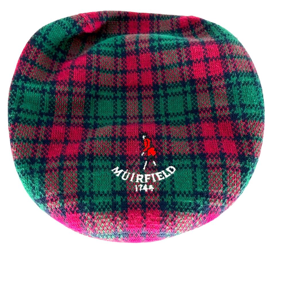 Kangol Muirfield 1744 Golf Cap Small Tartan Plaid Vintage Made in Great Britain